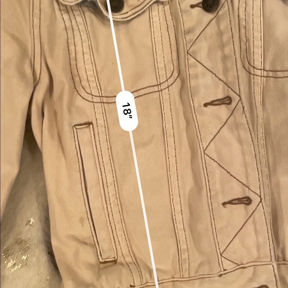 Free people tan denim jean jacket - Picture 5 of 6